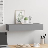vidaXL Wandschap met Lade - 60cm - Grijs - 69% Korting