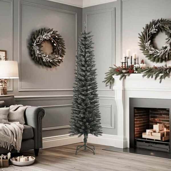 Smalle Kunstkerstboom 180cm PVC - 59% Korting