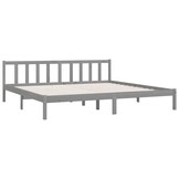 Bedframe Grenenhout Grijs 200x200 cm - 76% Korting!
