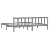 Bedframe Grenenhout Grijs 200x200 cm - 76% Korting!