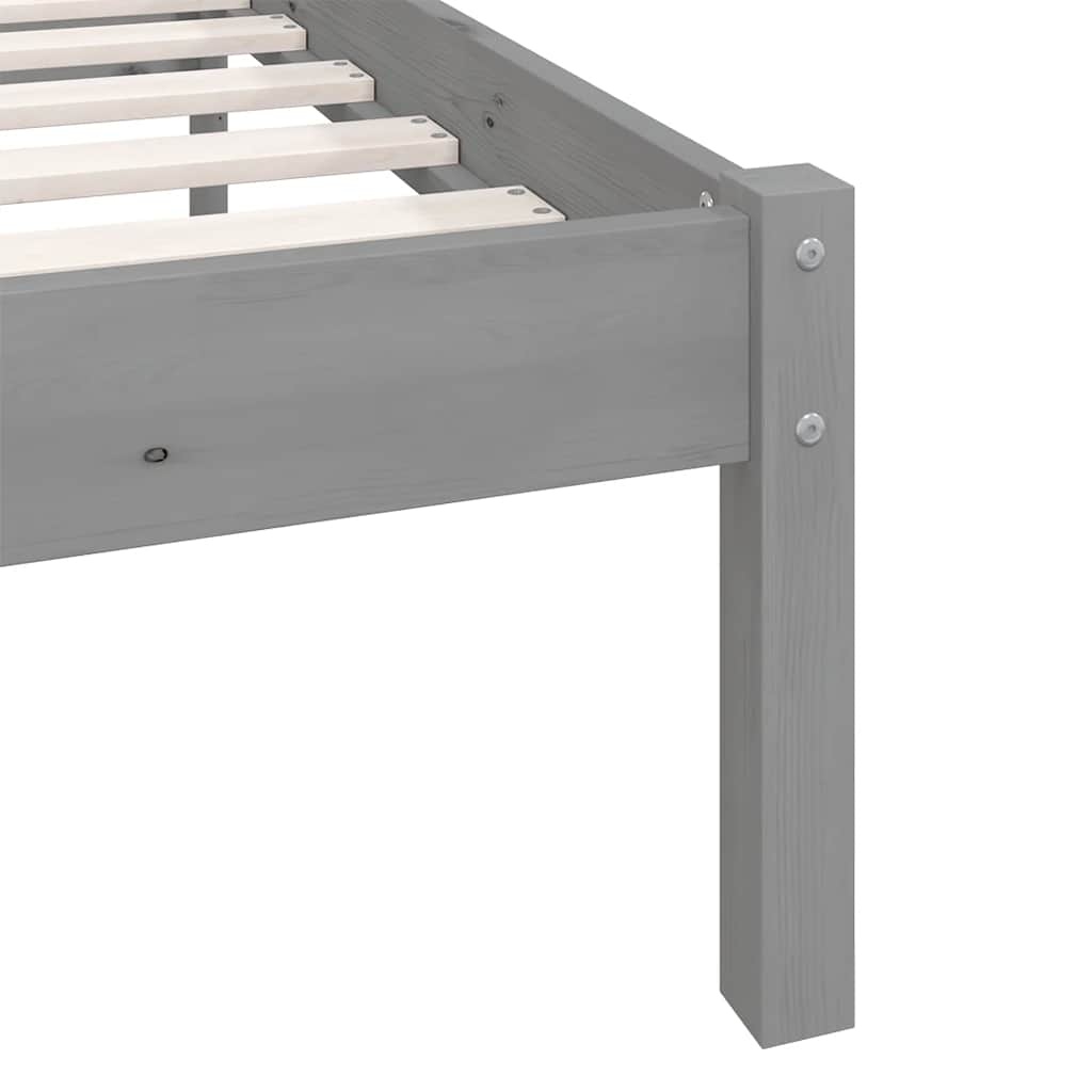 Bedframe Grenenhout Grijs 200x200 cm - 76% Korting!