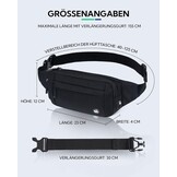 Zwarte Nylon Heuptas (Heren/Dames) - 55% Korting!