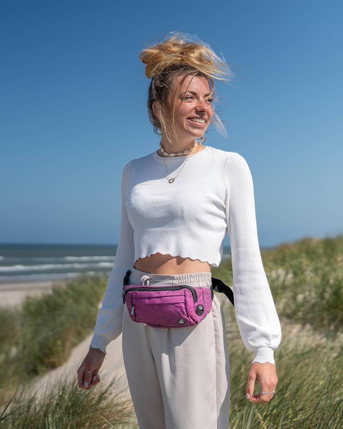 Zwarte Nylon Heuptas (Heren/Dames) - 55% Korting!