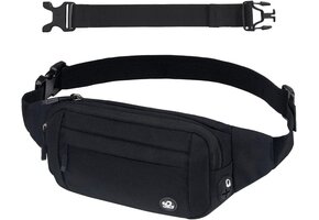 Zwarte Nylon Heuptas (S) met Korting - 55%!