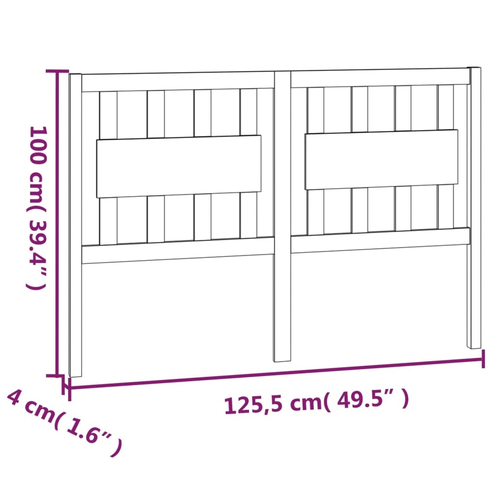 vidaXL Hoofdbord Massief Grenenhout Wit - 78% Korting!