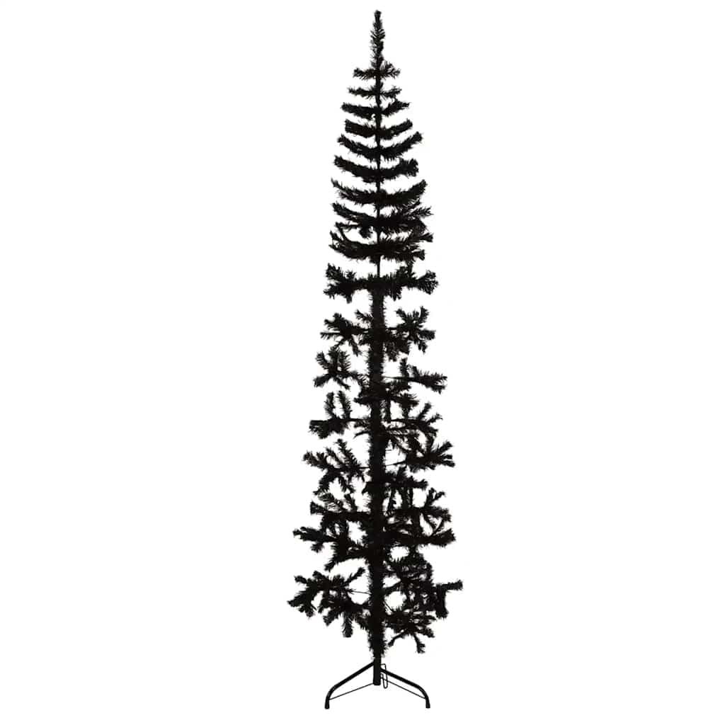 VidaXL Halve Kunstkerstboom 240cm Zwart - 46% Korting
