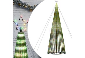 vidaXL Grote LED Kerstboom - 500cm, Kleurrijk, 47% Korting