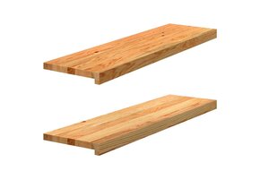 vidaXL Vensterbanken Massief Eikenhout (2 st) - 68% Korting