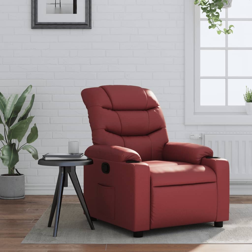 vidaXL Fauteuil Kunstleer Wijnrood - 41% Korting
