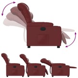 vidaXL Fauteuil Kunstleer Wijnrood - 41% Korting