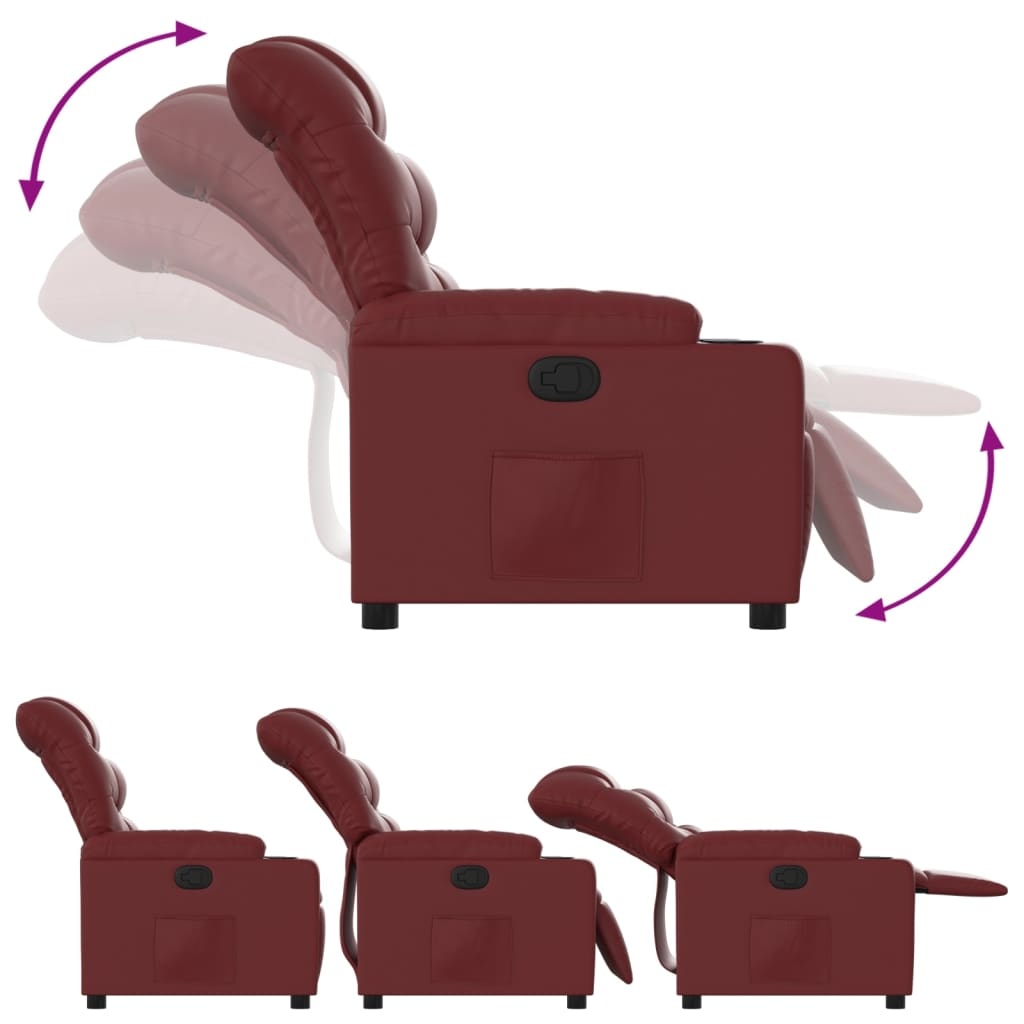 vidaXL Fauteuil Kunstleer Wijnrood - 41% Korting