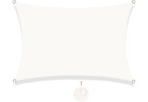 Zonnezeil Beige Polyester 4x6m - 41% Korting