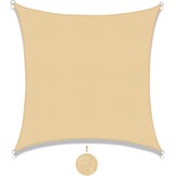 SUNNY GUARD Zonnezeil Zonnescherm Rechthoekig 4x6m Waterdicht Winddichte UV-bescherming voor patio,Tuin, Buitenkant, Terras, Kleur beige
