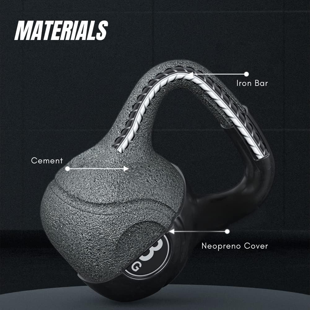 Kettlebell-Gewicht met Ergonomische Handgreep, Kettlebell-Halter voor Spiertraining Thuis en in de Sportschool