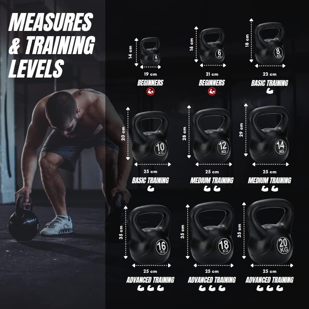 Kettlebell-Gewicht met Ergonomische Handgreep, Kettlebell-Halter voor Spiertraining Thuis en in de Sportschool