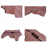 Warme hondenjas dubbele lagen hondenvest, 11 poten bedekt winddicht waterdicht reflecterend warm hondenvest outdoor schaatsen hondenkostuum voor kleine middelgrote grote honden lotus roze 3XL