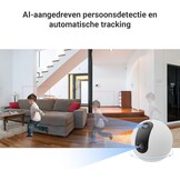 EZVIZ C60p 2K+2K 360° Indoor Beveiligingscamera Binnen Wifi met Dubbele Lens, Automatische Tracking, Persoonsdetectie, Tweerichtingsaudio, 10m Nachtzicht, Patrouille/Privacymodus, Wifi 6