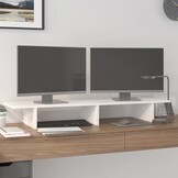 vidaXL Monitorstandaard Grenenhout Wit - 75% Korting