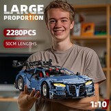 M4 Technic auto bouwset, Champion 1:10 raceauto bouwspeelgoed, cadeau voor technische liefhebbers volwassenen en jongens vanaf 14 jaar (2280 stuks)
