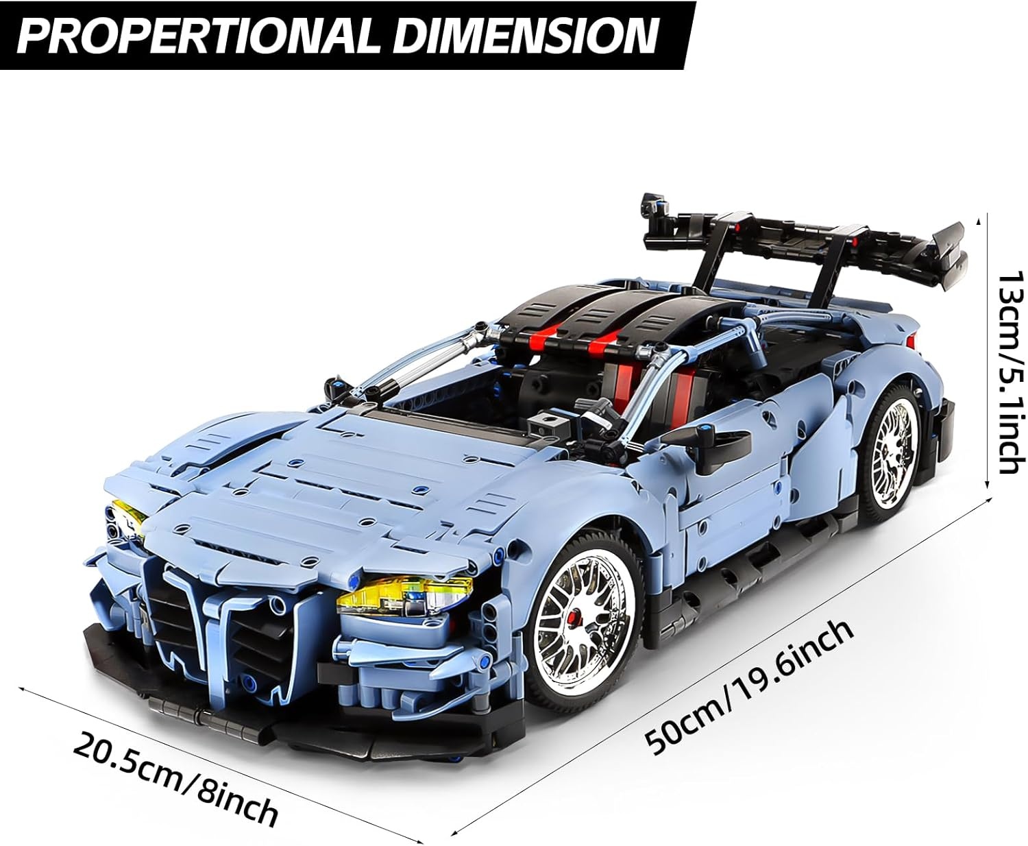 M4 Technic auto bouwset, Champion 1:10 raceauto bouwspeelgoed, cadeau voor technische liefhebbers volwassenen en jongens vanaf 14 jaar (2280 stuks)