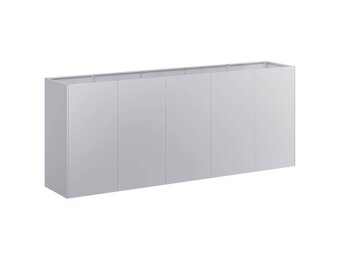 vidaXL Plantenbak 200x40x80 cm gegalvaniseerd staal