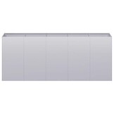 vidaXL Plantenbak 200x40x80 cm gegalvaniseerd staal