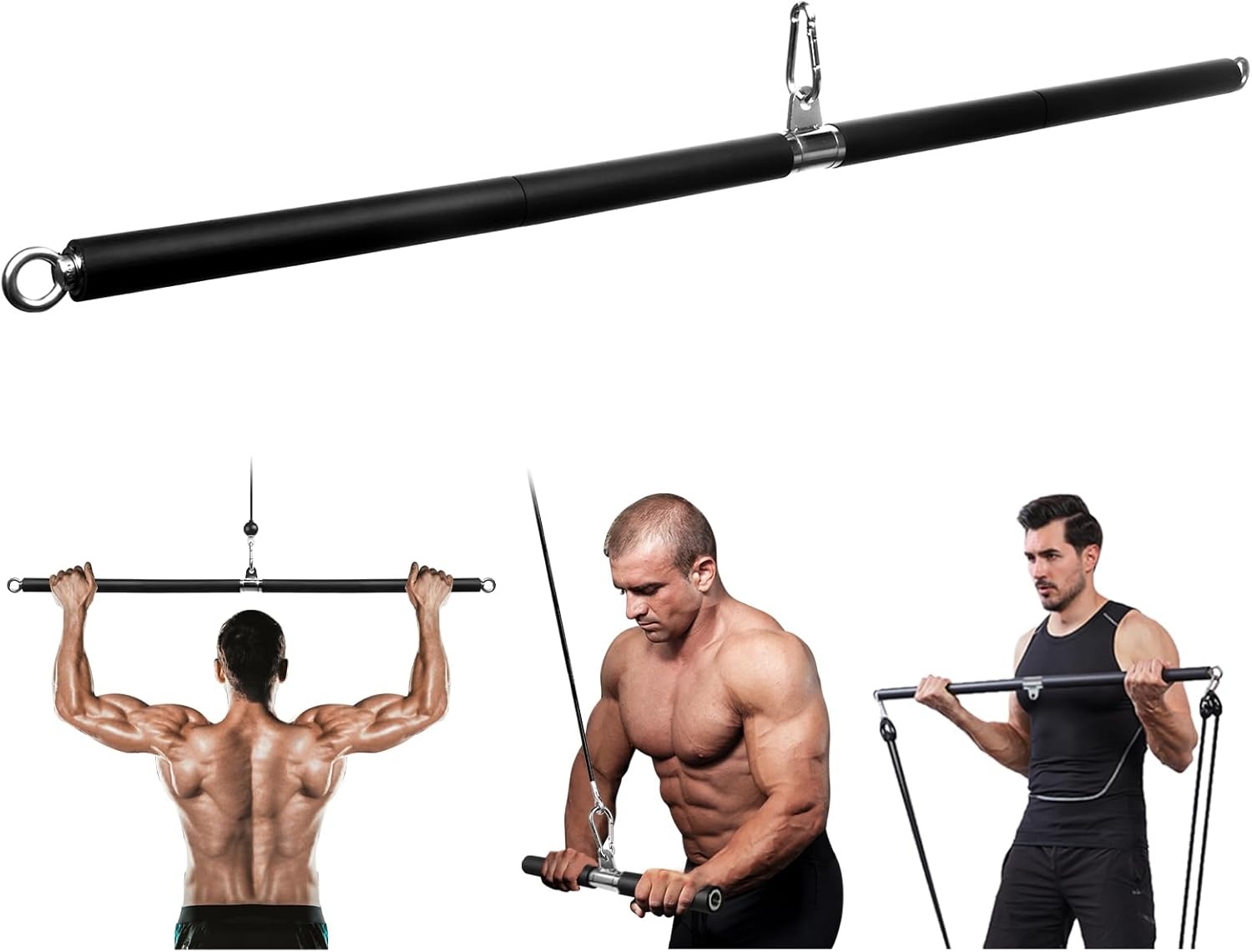 Lat Pulldown Bar, Trekstang Kabelmachine Bijlagen voor Home Gym Multifunctionele Lat Balk Fitness-Pull-Upstang Krachttraining
