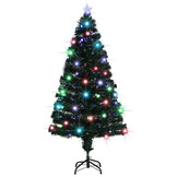 Kerstboom met LED 150 cm Glasvezel - 77% Korting