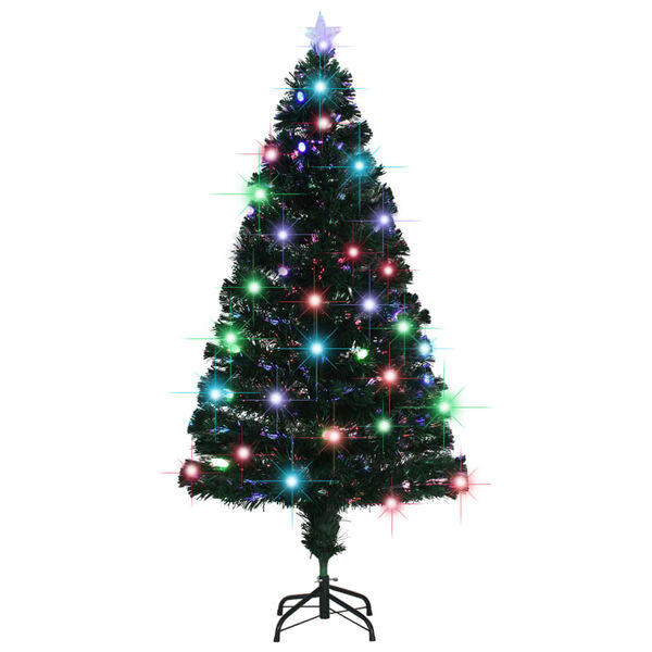 Kerstboom met LED 150 cm Glasvezel - 77% Korting