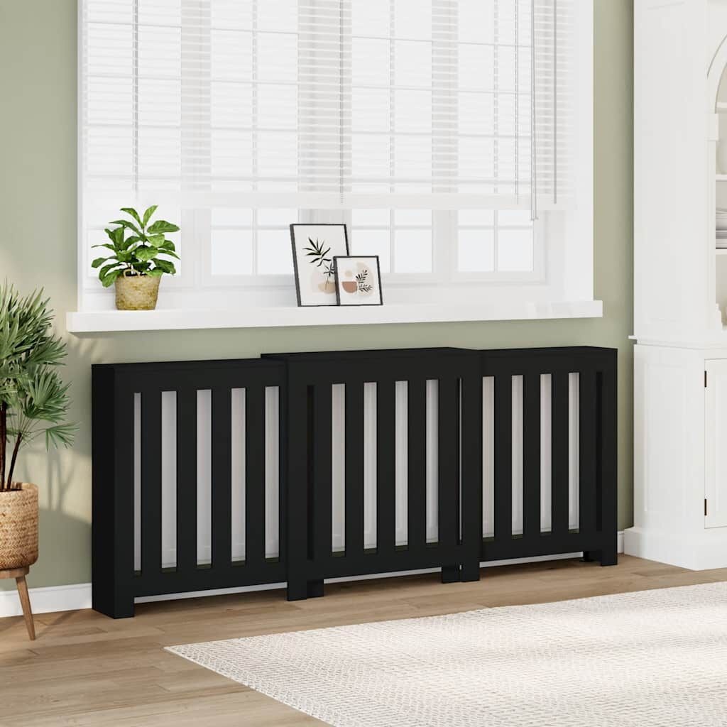 vidaXL Radiatorombouw Zwart 62% Korting - Bewerkt Hout
