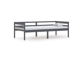 vidaXL Bedframe Grenenhout 90x200cm Donkergrijs - 41% Korting!