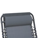 Hoofdsteun Ligstoel Textileen Grijs 40x7,5x15 cm - 68% Korting!