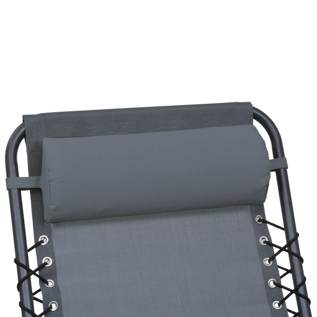 Hoofdsteun Ligstoel Textileen Grijs 40x7,5x15 cm - 68% Korting!