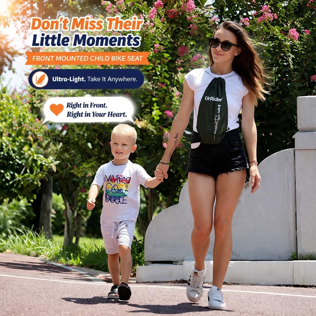 UrRider Kinderfietsstoeltje voor voorop - Universeel en inklapbaar - Tot 6 jaar