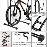 Fiets vloerstandaard vrijstaande staande staande fietsenstalling opbergrek ruimtebesparend geschikt voor mountainbike, racefiets, voor fiets met wieldiameter max. 27,5 inch