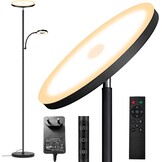 42W LED Vloerlamp, 3700LM Moderne Dimbare Vloerlamp met Zijverlichting 2700K-6500K Traploos Dimmen, Afstandsbediening en Touch control, Vloerlamp voor Woonkamer Slaapkamer Kantoor