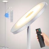 42W LED Vloerlamp, 3700LM Moderne Dimbare Vloerlamp met Zijverlichting 2700K-6500K Traploos Dimmen, Afstandsbediening en Touch control, Vloerlamp voor Woonkamer Slaapkamer Kantoor