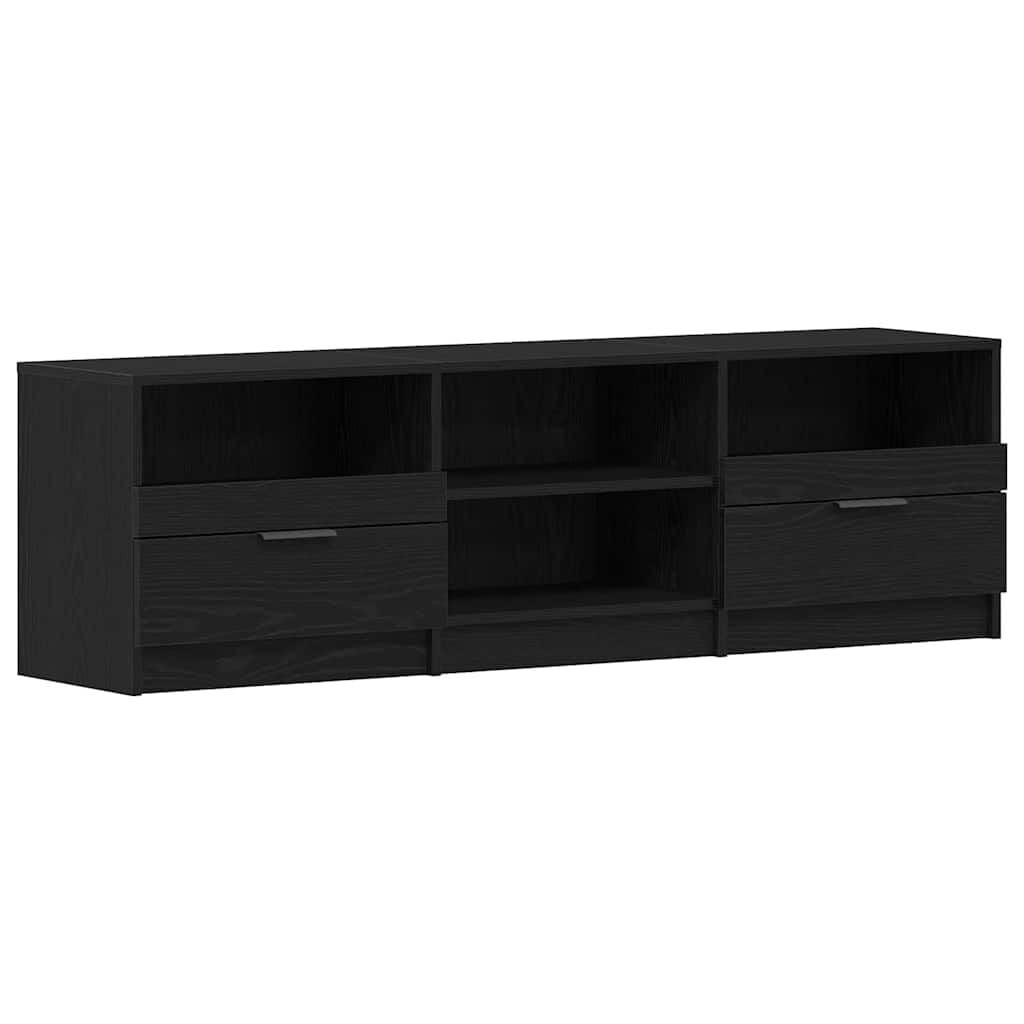 vidaXL TV-kast met lade Zwart 150 x 33.5 x 45 cm Bewerkt hout