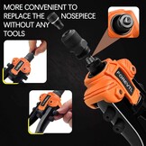 Klinknageltang Set 10 inch – Professioneel Blindklinknagelpistool met 5 Mondstukken, incl. 200 Klinknagels (2,4–6,4 mm), Handmatige Klinknageltang voor Metaal & DIY