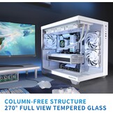 MUSETEX PC behuizing ATX, 3 niet-LED-ventilator vooraf geïnstalleerd, y6w