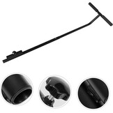 Trampoline handgreep roestvrij staal zwart voor mini-trampoline - Enkele greepstang voor fitness, binnen & buiten, kinderen & volwassenen