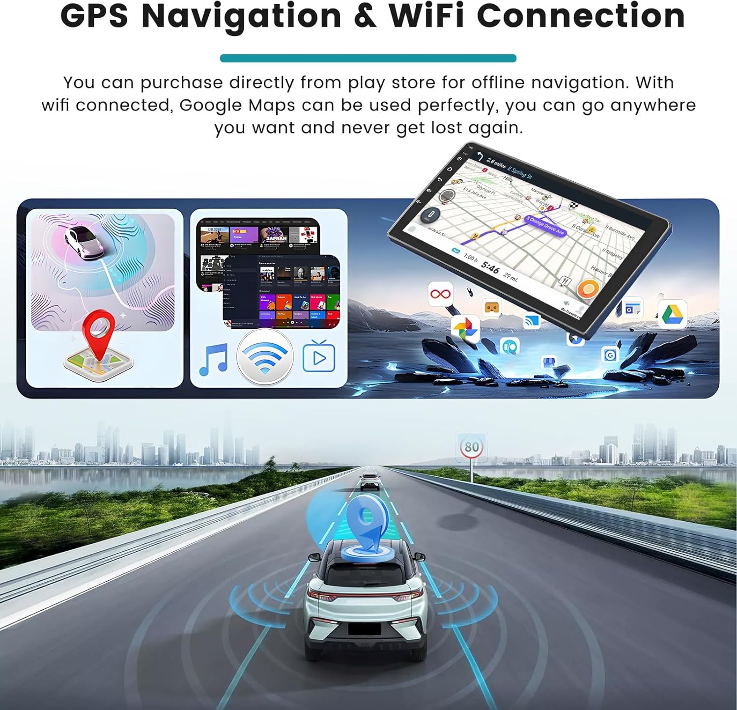 Hikity 2+64G Android 13 Car Stereo voor Opel Astra H 2004-2008 Zafira B 2005-2015 Carplay Draadloze Android Auto, 9 'touchscreen radio met Mirror Link GPS Bluetooth FM RDS WiFi EQ SWC MIC Camera