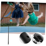 Trampoline handgreep roestvrij staal zwart voor mini-trampoline - Enkele greepstang voor fitness, binnen & buiten, kinderen & volwassenen
