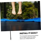 Trampoline handgreep roestvrij staal zwart voor mini-trampoline - Enkele greepstang voor fitness, binnen & buiten, kinderen & volwassenen