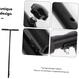 Trampoline handgreep roestvrij staal zwart voor mini-trampoline - Enkele greepstang voor fitness, binnen & buiten, kinderen & volwassenen