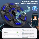 Muziekboksmachine met bluetooth, led-lichtbox, machine met muziek met bokshandschoenen, elektronische boksmachine voor wandmontage met 7 modi