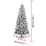 Kunstkerstboom met Sneeuw & Scharnieren - 180cm (69% korting)