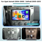 Hikity 2+64G Android 13 Car Stereo voor Opel Astra H 2004-2008 Zafira B 2005-2015 Carplay Draadloze Android Auto, 9 'touchscreen radio met Mirror Link GPS Bluetooth FM RDS WiFi EQ SWC MIC Camera
