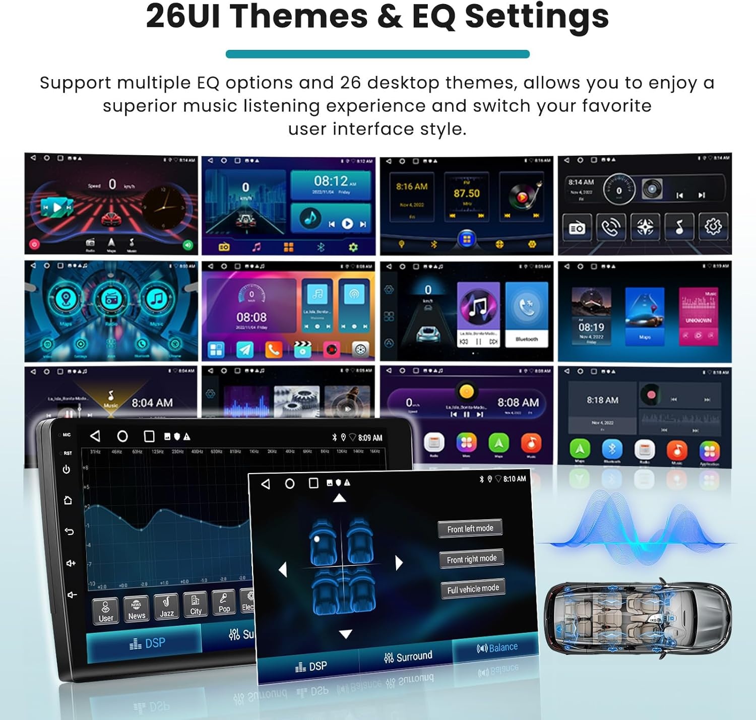 Hikity 2+64G Android 13 Car Stereo voor Opel Astra H 2004-2008 Zafira B 2005-2015 Carplay Draadloze Android Auto, 9 'touchscreen radio met Mirror Link GPS Bluetooth FM RDS WiFi EQ SWC MIC Camera