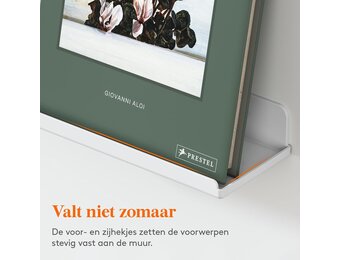 Lifewit Hangende Planken voor Muur, 4 Pack Witte Acrylplank 15" Kamerdecor voor Boekenkast/Vinyl Platen Display/Foto/Afbeelding in Slaapkamer, Woonkamer, Badkamer, Keukenopslag en Organisatie